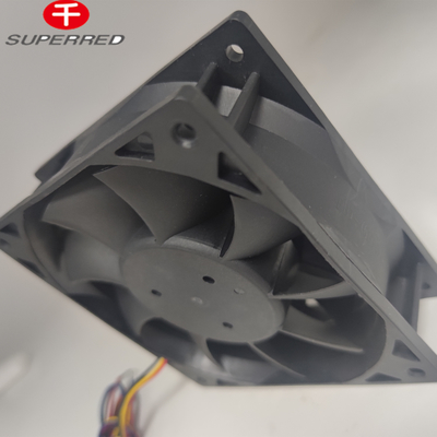 80 x 80 x 25 mm 12 V Gleichspannungs-Computerventilator mit Abmessungen und optionale Signalleistung