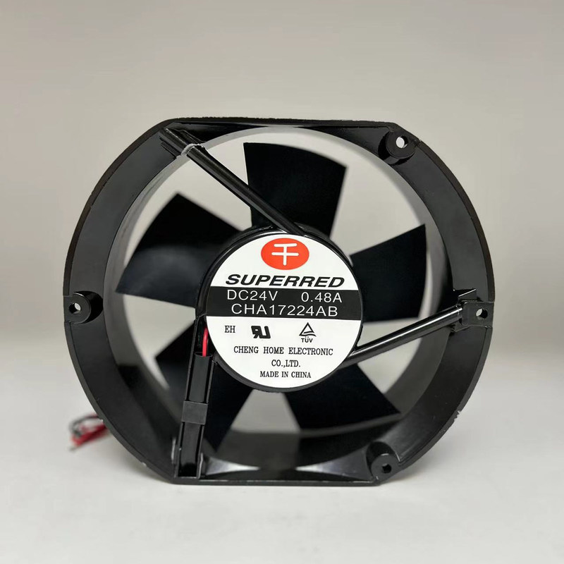 Runder 50-mm-DC-Lüfter, geräuscharm, mit Anschlusskabel AWG26 + Rot-Schwarz, Standard UL 1007